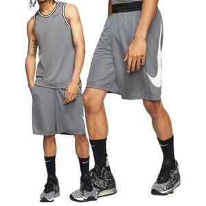 NIKE HBR Dri-Fit Training Basketball Athletic Performance Shorts (Iron Grey)